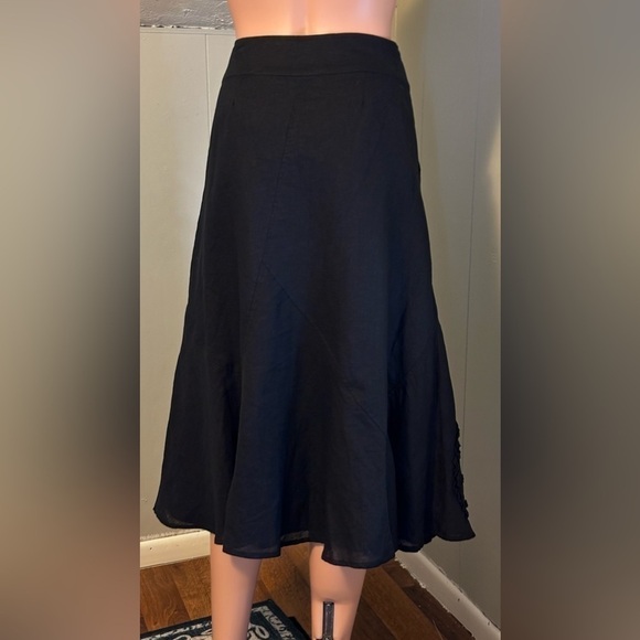 Marisa Christina Soutache Midi Skirt Size 4 | Godet Panel Boho Feminine Flare - Picture 5 of 14
